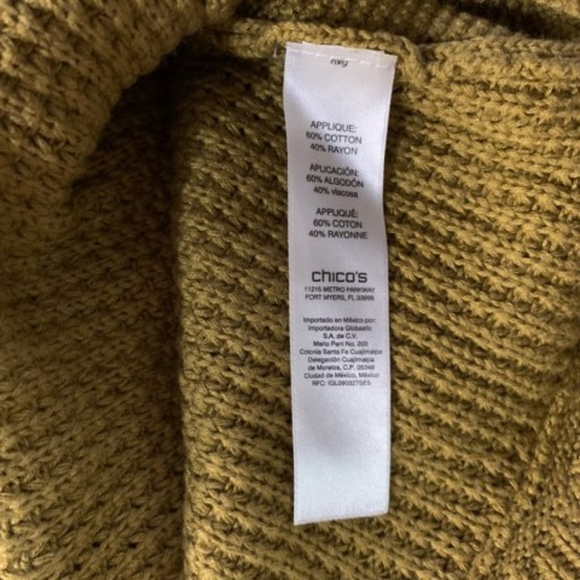 🎃 - Chico's sz 0 (sz 4) Mustard Colored Sweater - Picture 6 of 7